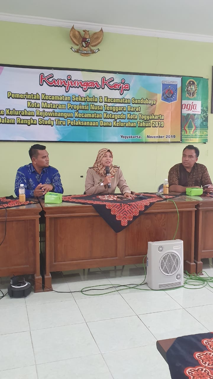 Kunjungan Kerja dari Kecamatan Sekarbela dan Kecamatan Sandubaya Kota Mataram Prop.Nusa Tenggara Barat