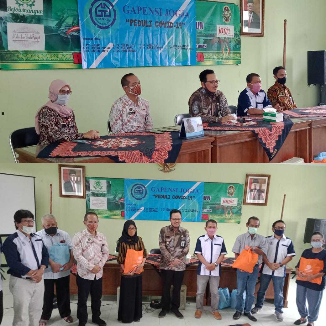 Pemberian Bantuan Sembako dari GAPENSI Kota Yogyakarta untuk Keluarga terdampak COVID 19