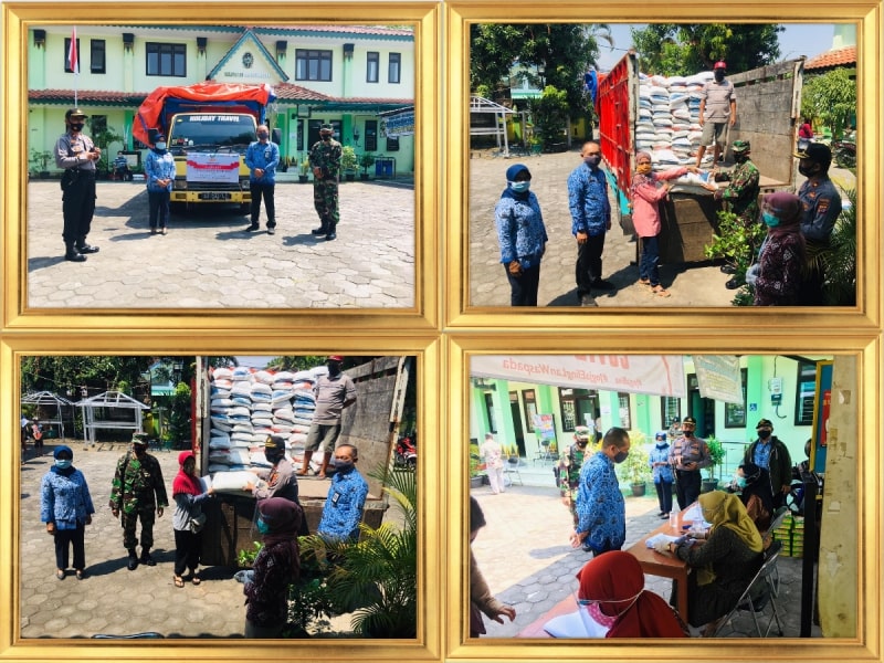 Pendistribusian Beras bagi KPM PKH di Kelurahan Rejowinangun