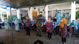 Vaksinasi Sinovac tahap 1, tanggal.23 September 2021  bagi warga Kelurahan Rejowinangun di Pendopo Kemantren Kotagede