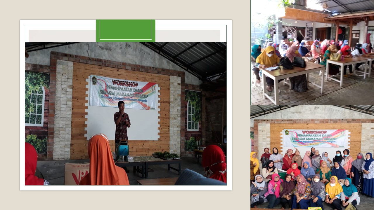 Workshop Pemanfaatan Daun Sebagai Makanan Kreatif  di Kelurahan Rejowinangun